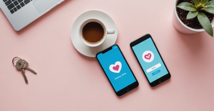 Illustration d'une application de rencontre avec badge de vérification d'identité