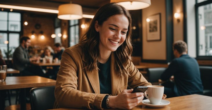 Utilisateur discutant sur une application de tchat ou un chatbot compagnon IA