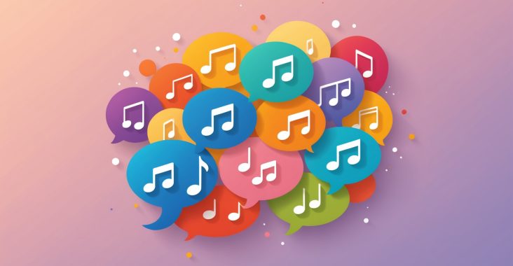 Illustration de bulles de discussion représentant des salons de tchat par centres d'intérêt